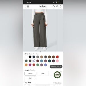 NWT Halara High Waisted Side Pocket Straight Leg Work Pants